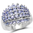 2.35 Carat Genuine Tanzanite .925 Sterling Silver Ring-1
