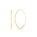 14k Yellow Gold Polished Long Marquise Motif Earrings-1