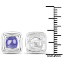 4.74 Carat Genuine Tanzanite .925 Sterling Silver Earrings-3