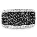 0.79 Carat Genuine Black Diamond .925 Sterling Silver Ring-3