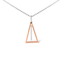14K Rose and White Gold 1/8 Cttw Diamond Windchime 18" Pendant Necklace (G-H Color, SI1-SI2 Clarity)-1