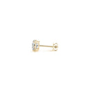 1 cttw Certified IGI Lab Grown Round Diamond Stud Earrings 14k Yellow Gold (G/VS2)-2