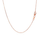 Diamond Cut Cable Link Chain in 14k Rose Gold (0.8 mm)-3