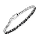 5.40 Carat Genuine Black Diamond .925 Sterling Silver Bracelet-1