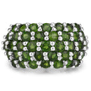 5.04 Carat Genuine Chrome Diopside .925 Sterling Silver Ring-3