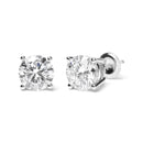 IGI Certified 14K White Gold 5.00 Cttw Round Brilliant-Cut Lab Grown Diamond Classic 4-Prong Stud Earrings with Screw Backs (F-G Color, SI1 Clarity)-2
