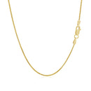14k Yellow Gold Diamond Cut Round Wheat Chain 1.0mm-3