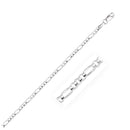 2.6mm 14k White Gold Solid Figaro Chain-1