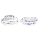 1.40 Carat Genuine Tanzanite .925 Sterling Silver Earrings-4
