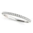 14k White Gold Classic Pave Set Diamond Wedding Band (1/8 cttw)-1
