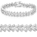 0.90 Carat Genuine White Diamond .925 Sterling Silver Bracelet-1