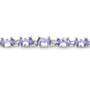 9.68 Carat Genuine Tanzanite .925 Sterling Silver Bracelet-3
