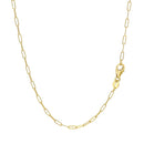 18K Yellow Gold Fine Paperclip Chain (1.50 mm)-3