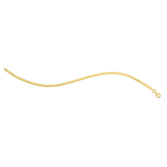 14k Yellow Gold 7 inch Mini Cube Bracelet (2.60 mm)