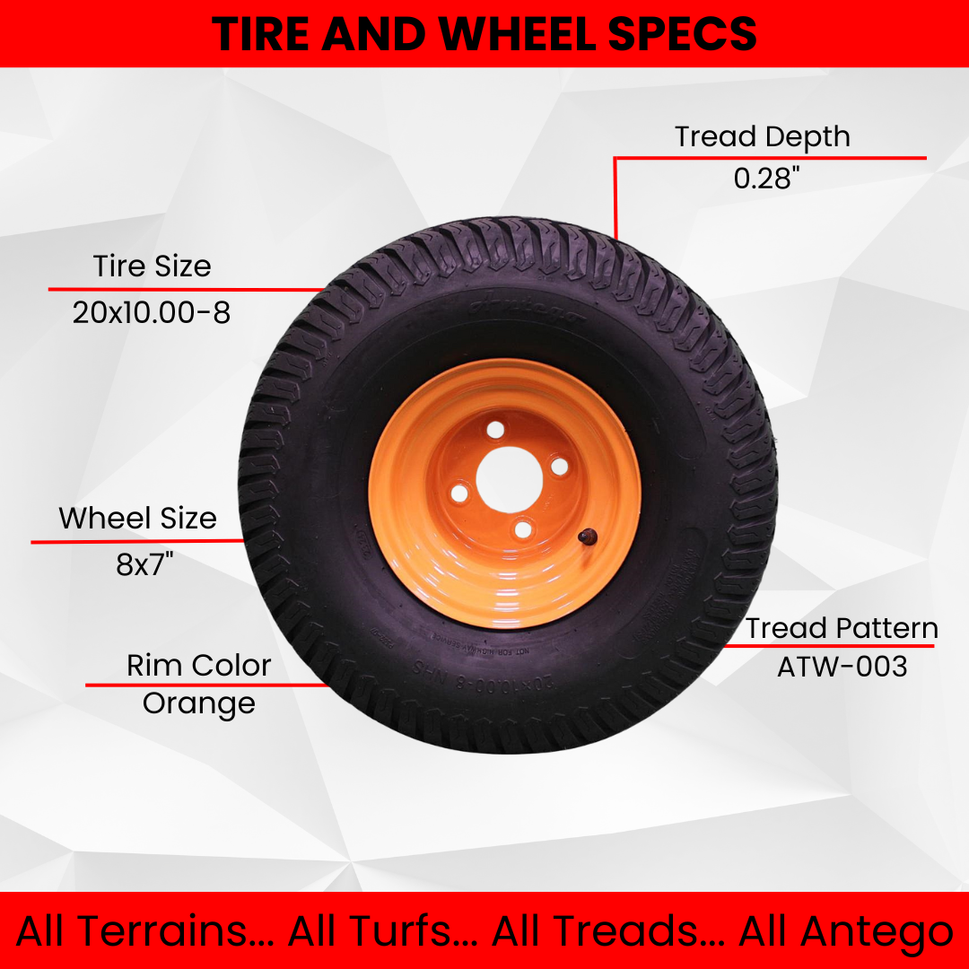 Scag Wheel Assemblies 20x10.00-8 - Fits Freedom Z 48” & 52” replaces 481868 483390 (Set of Two).