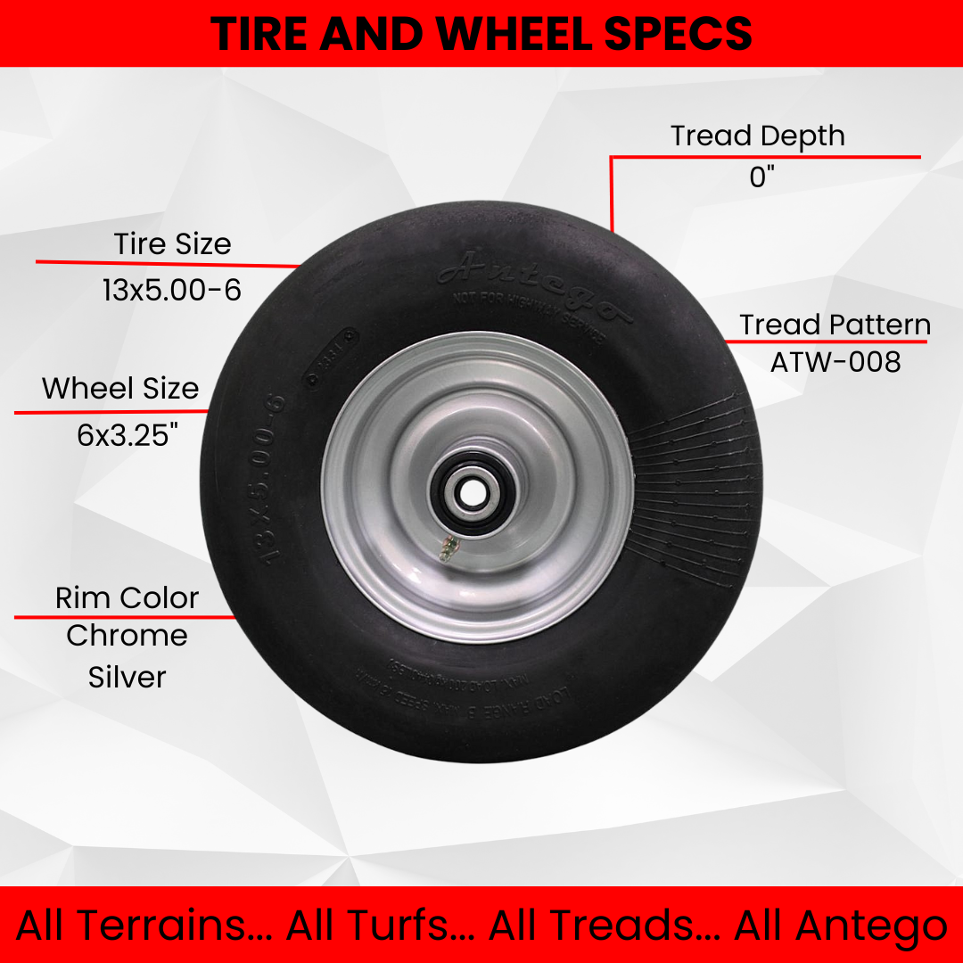 13x5.00-6 Hustler Flat Free Assembly, replaces 605038 fits Fastrak & Raptor SD 36”, 42”, 48” (Set of Two).