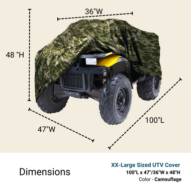 ATV Cover XXL Camouflage 100"L x 47"/36"W x 48"H - 0