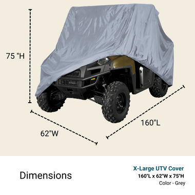 UTV Cover - Extra Large  160" L x 62" W x 75"H - 0