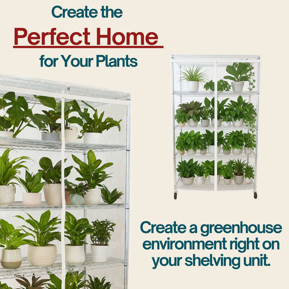 Storage Shelving Unit Cover, fits racks 48"W x 24"D x 72"H All Clear See Through PVC