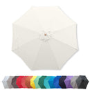 9ft Market Patio Umbrella 8 Rib Replacement Canopy Ivory Off-White-2