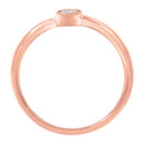 14K Rose Gold Plated .925 Sterling Silver Miracle Set Diamond Ring (1/20 Cttw, J-K Color, I1-I2 Clarity) - Size 6-6