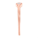 14K Rose Gold Plated .925 Sterling Silver Miracle Set Diamond Ring (1/20 Cttw, J-K Color, I1-I2 Clarity) - Size 6-8