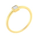 14K Yellow Gold Plated .925 Sterling Silver 1/20 cttw Miracle Set Diamond Promise Ring (J-K Color, I1-I2 Clarity) - Size 6-6