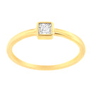 14K Yellow Gold Plated .925 Sterling Silver 1/20 cttw Miracle Set Diamond Promise Ring (J-K Color, I1-I2 Clarity) - Size 6-7