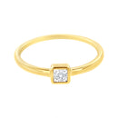 14K Yellow Gold Plated .925 Sterling Silver 1/20 cttw Miracle Set Diamond Promise Ring (J-K Color, I1-I2 Clarity) - Size 6-8