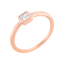 14K Rose Gold Plated .925 Sterling Silver 1/20 cttw Miracle Set Diamond Promise Ring (J-K Color, I1-I2 Clarity) - Size 6-6
