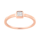 14K Rose Gold Plated .925 Sterling Silver 1/20 cttw Miracle Set Diamond Promise Ring (J-K Color, I1-I2 Clarity) - Size 6-7