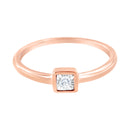 14K Rose Gold Plated .925 Sterling Silver 1/20 cttw Miracle Set Diamond Promise Ring (J-K Color, I1-I2 Clarity) - Size 6-8