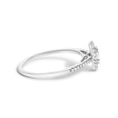 14K White Gold 1/5 Cttw Diamond Oval Shape With Halo Engagement Ring (H-I Color, I1-I2 Clarity) - Size 7-2