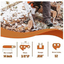 Hipa Chainsaw Chain for 14 Inch (35cm) Bar, 52 Drive Links, 3/8 LP Pitch .050  Gauge, Low-Kickback fits for Husqvarna, McCulloch, Makita, Oregon & More (91P052X3)-3