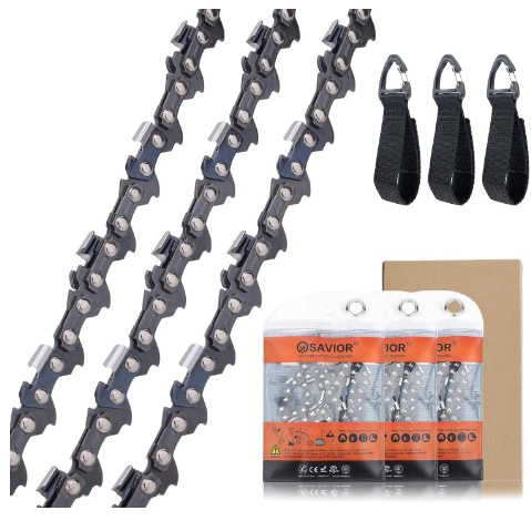 3 x 35 cm Sägekette 3/8"LP 52 Antriebsglieder 1,1 mm Rückschlagsarme Kette kompatibel mit Makita DUC353, Einhell GP-LC 36/35 Li, Bosch AKE 35-19 S/AKE 35 S, Dolmar, Oregon, Husqvarna und mehr