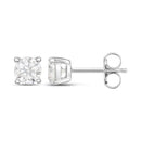 1.02 Carat Genuine White Diamond 14K White Gold Earrings-2