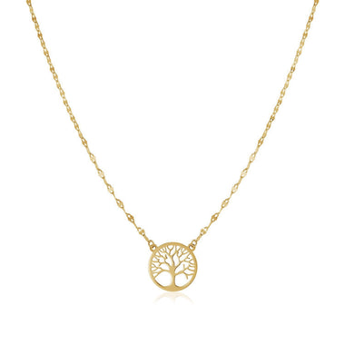 14K Yellow Gold Tree of Life Necklace