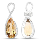 10.04 Carat Genuine Citrine .925 Sterling Silver Earrings-3