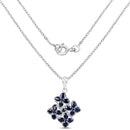 3.68 Carat Genuine Blue Sapphire .925 Sterling Silver Pendant-2