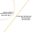 Unisex Solid 14K Yellow Gold 2.8mm Imperial Herringbone Chain Necklace - 18" Inches-4