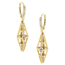 14K Yellow Gold 5/8 Cttw Diamond Geometrical Pillar Drop and Dangle Earrings (G-H Color, SI1-SI2 Clarity)-2