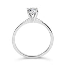 14K White Gold 1/2 Cttw Round Lab Grown Diamond 4 Prong Solitaire Engagement Ring (F-G Color, VS2-SI1 Clarity) - Size 7-4