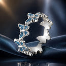 925 Sterling Silver Enamel Ring Size 6 for Women-1