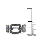 0.36 Carat Genuine Blue Diamond .925 Sterling Silver Ring-3