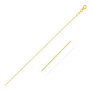 Double Extendable Cable Chain in 14k Yellow Gold (1.0mm)-1