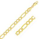 6.5mm 10k Yellow Gold Lite Figaro Chain-5