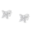 14K White Gold Marquise Diamond Flower Stud Earring (1.00 cttw, H-I Color, SI1-SI2 Clarity)-3