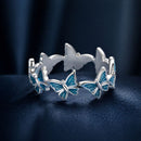 925 Sterling Silver Enamel Ring Size 6 for Women-2