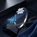 925 Sterling Silver Opal Nanometer Stone Plated Platinum Ring-1