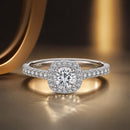 925 Sterling Silver Moissanite 0.5 Carat Ring for Women - Size 6-1